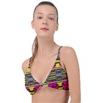 Pink yellow green shapes                                                      Knot Up Bikini Top