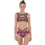 Pink yellow green shapes                                                       Bandaged Up Bikini Set