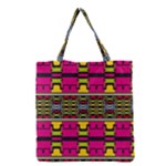 Pink yellow green shapes                                                       Grocery Tote Bag