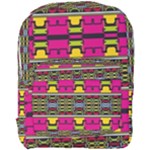 Pink yellow green shapes                                                     Full Print Backpack