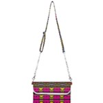 Pink yellow green shapes                                                       Mini Crossbody Handbag