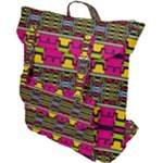 Pink yellow green shapes                                                       Buckle Up Backpack