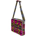 Pink yellow green shapes                                                    Cross Body Office Bag