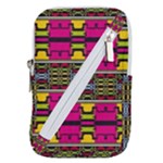 Pink yellow green shapes                                                    Belt Pouch Bag (Large)