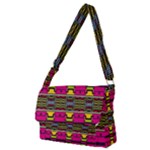 Pink yellow green shapes                                                   Full Print Messenger Bag (M)