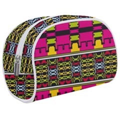 Pink yellow green shapes                                                  Makeup Case (Medium) from ArtsNow.com