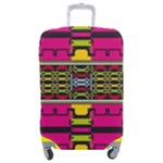 Pink yellow green shapes                                                   Luggage Cover (Medium)