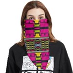 Pink yellow green shapes                                                  Face Covering Bandana (Triangle)