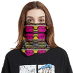 Pink yellow green shapes                                                  Face Covering Bandana (Two Sides)