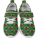 Rectangles on a green background                                                     Kids  Velcro Strap Shoes