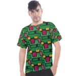 Rectangles on a green background                                                      Men s Sport Top