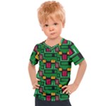 Rectangles on a green background                                                      Kids  Sports Tee