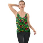 Rectangles on a green background                                                      Chiffon Cami