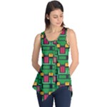 Rectangles on a green background                                                        Sleeveless Tunic