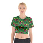 Rectangles on a green background                                                        Cotton Crop Top