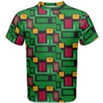 Rectangles on a green background                                                        Men s Cotton Tee