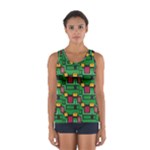 Rectangles on a green background                                                        Women s Sport Tank Top