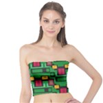 Rectangles on a green background                                                        Women s Tube Top