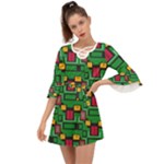 Rectangles on a green background                                                           Criss Cross Mini Dress