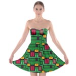 Rectangles on a green background                                                        Strapless Bra Top Dress