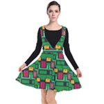 Rectangles on a green background                                                      Plunge Pinafore Dress