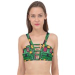 Rectangles on a green background                                                      Cage Up Bikini Top