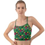 Rectangles on a green background                                                       Mini Tank Bikini Top