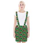 Rectangles on a green background                                                            Braces Suspender Skirt