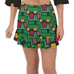 Rectangles on a green background                                                        Fishtail Mini Chiffon Skirt