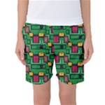 Rectangles on a green background                                                       Women s Basketball Shorts