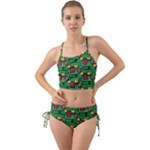 Rectangles on a green background                                                         Mini Tank Bikini Set