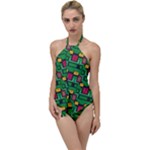 Rectangles on a green background                                                      Go with the Flow One Piece Swimsuit