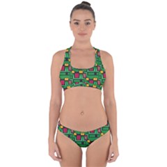 Rectangles on a green background                                                       Cross Back Hipster Bikini Set from ArtsNow.com