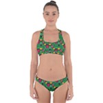 Rectangles on a green background                                                       Cross Back Hipster Bikini Set