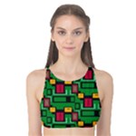 Rectangles on a green background                                                        Tank Bikini Top