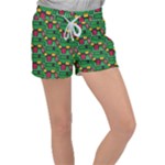 Rectangles on a green background                                                     Women s Velour Lounge Shorts