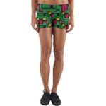 Rectangles on a green background                                                      Yoga Shorts