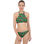 Rectangles on a green background                                                        Racer Front Bikini Set