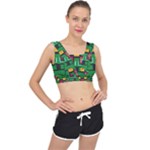 Rectangles on a green background                                                       V-Back Sports Bra