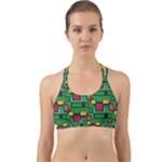 Rectangles on a green background                                                        Back Web Sports Bra