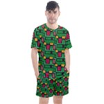 Rectangles on a green background                                                      Men s Mesh Tee and Shorts Set