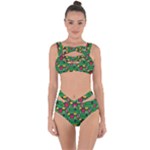 Rectangles on a green background                                                        Bandaged Up Bikini Set