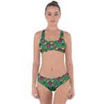 Rectangles on a green background                                                         Criss Cross Bikini Set