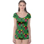 Rectangles on a green background                                                        Boyleg Leotard (Ladies)