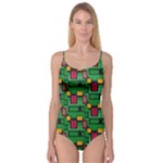 Rectangles on a green background                                                        Camisole Leotard