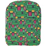 Rectangles on a green background                                                      Full Print Backpack