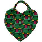 Rectangles on a green background                                                        Giant Heart Shaped Tote