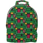 Rectangles on a green background                                                        Mini Full Print Backpack