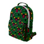 Rectangles on a green background                                                       Flap Pocket Backpack (Large)