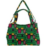 Rectangles on a green background                                                     Double Compartment Shoulder Bag